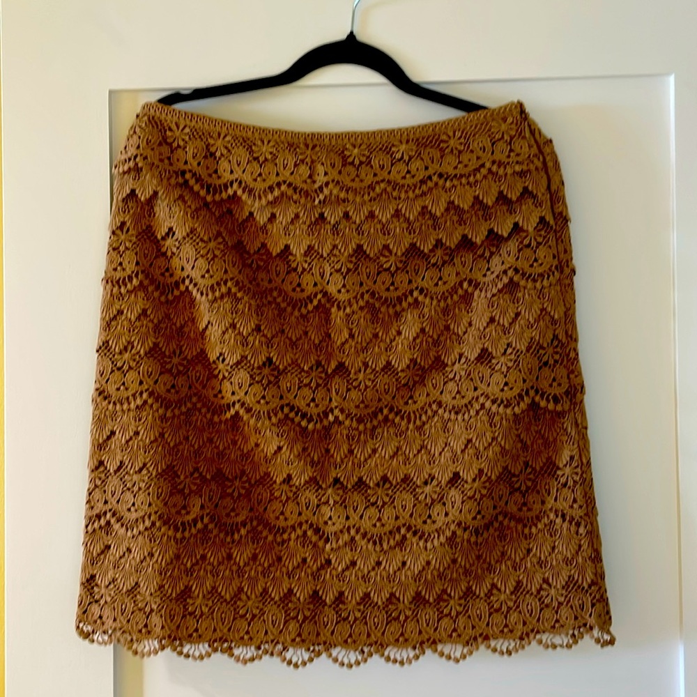 J McLaughlin Lt. Brown Lace skirt